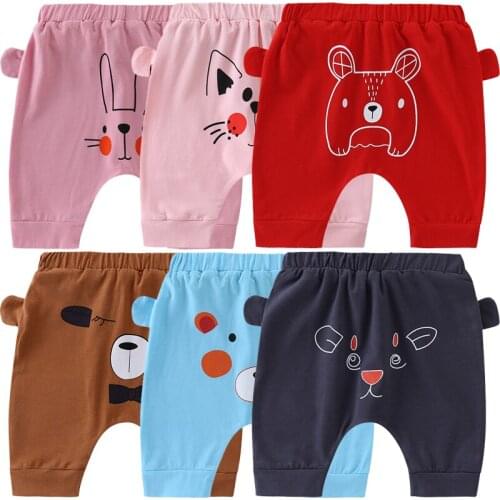 Infant Capri Thin Pants Boy Baby Girls Pants Cartoon Puppy Dog Ears Childrens Wear Baby Clothes Butt Pants Summer Wear DS19