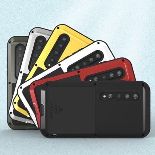 For Xiaomi Mi10 Pro Love Mei Powerful Luxury Doom Metal Armor Shockproof Aluminum Waterproof Case For Xiaomi Mi 10 Pro