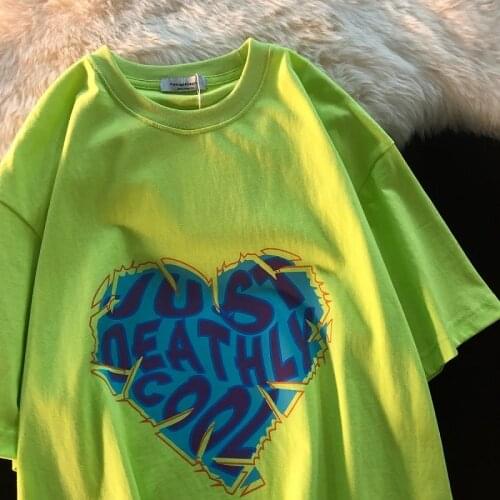 Y2k Letter love print Harajuku Tee Short Sleeve t shirts Mall Summer Gothic Clothes For Women Korean Fashion Plus Size T-shirt