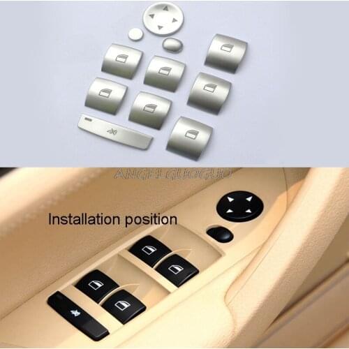 Chrome ABS For BMW X1 E84 2010-2014 Door Window Glass Lifter Switch Buttons Cover Trim Decal