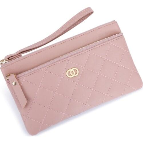 Small leather wallet Soft leather zipper wallet New product ultra-thin coin purse Multi-card pocket wallet Mobile phone bag