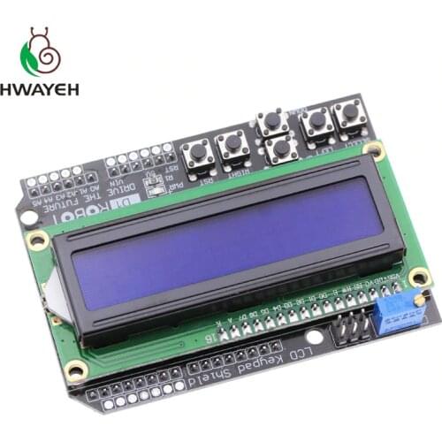 1PCS LCD Keypad Shield LCD1602 LCD 1602 Module Display for arduino ATMEGA328 ATMEGA2560 raspberry pi UNO blue screen
