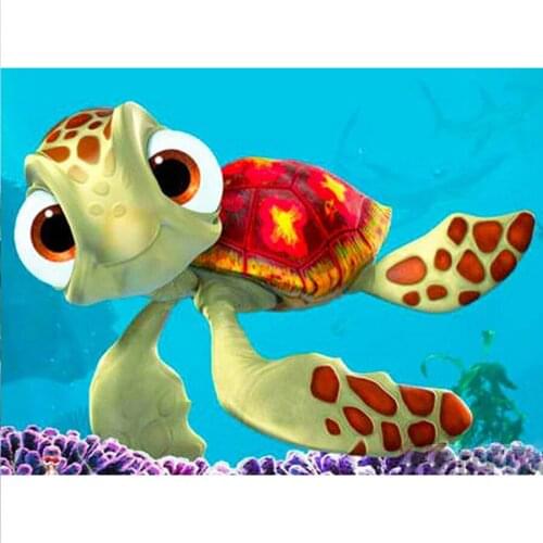 Cartoon Sea turtle 5d Diamond Painting Diamond Mosaic Animal Full Square Tortoise Diamond Embroidery Pictures Of Rhinestones