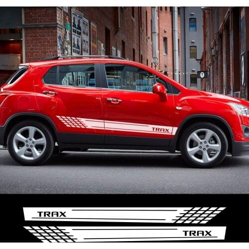2pcs Car Stickers Auto Stylish Side Vinyl Film Decals Styling Decoration Tuning For Chevrolet Trax Automobiles Car Accessories