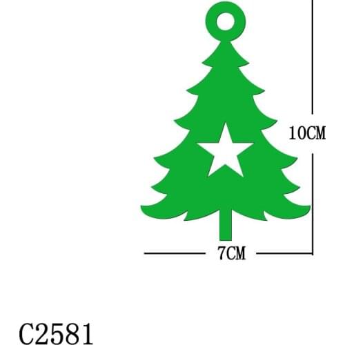 New Christmas Tree, Pendant Wooden Die Scrapbooking C2581 Cutting Dies Multiple Sizes