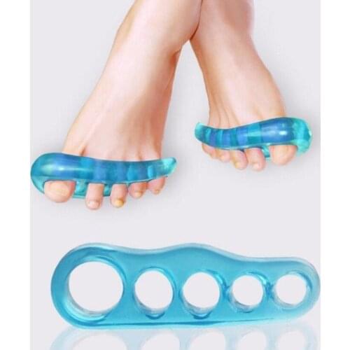 WholeSale 100pairs/lot Blue Hallux Valgus Toe Overlap Correction Pads Mallet Finger Deformation for Yoga Heel Care S M L