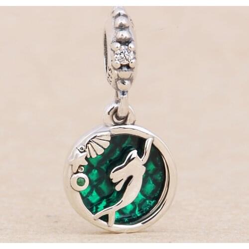 Original fashion jewelry pendant 925 sterling silver mermaid charm fit pandora bracelet bead accessories for women gift making