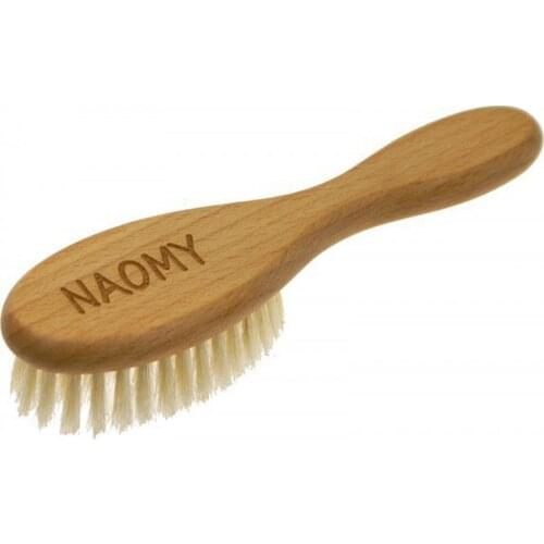 Personalized Newborn Brush Soft Wool Baby Brush Infant Comb Head Massager Baby Shower and Registry Gift