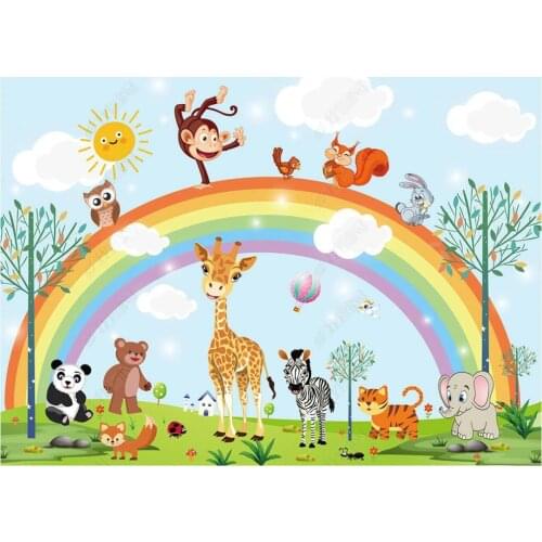 Custom photo wallpaper for walls 3 d murals Modern Modern cartoon animal childrens room background wall papers home decor