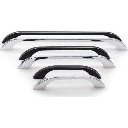 Cabinet Pulls Matte Kitchen Cupboard Handles and Pulls Furniture Hardware Accessories Knobs Silver Black Smooth Handle