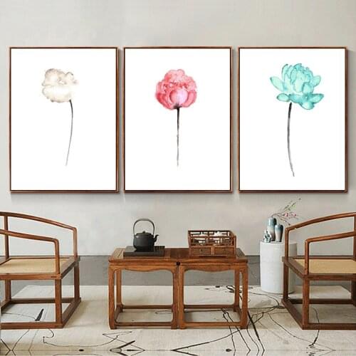 Modern Watercolor Beautiful Colorful Flower Rose Canvas A4 Art Print Poster Nordic Wall Picture Home Decor Painting No Frame
