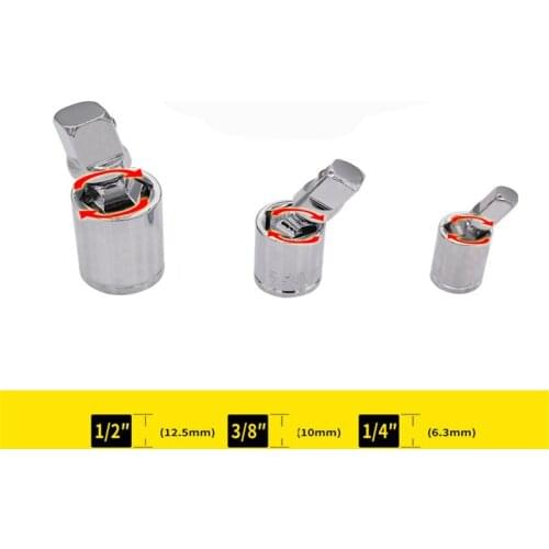 Universal joint 6.3/10/12.5mm1/2 big turn 3/8 medium 1/4 small joint sleeve transfer head Universal Joint Socket Tool Kit
