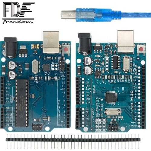 1 Set UNO R3 ATMEGA16U2+MEGA328P Chip For Arduino UNO R3 Development board + USB CABLE