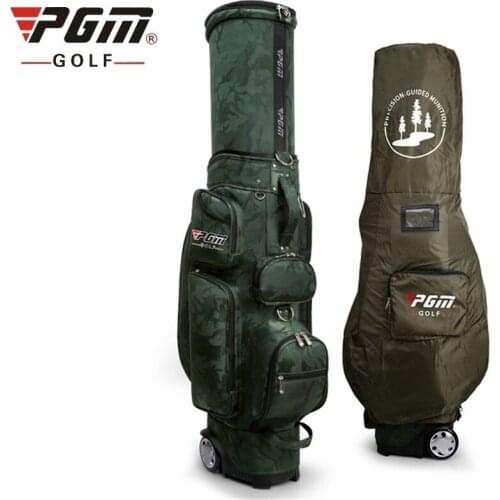 Retractable Standard Ball Golf Bag Wheels Stand Caddy Airbag Flight Aviation Bag Camouflage Golf Cart Bags With Rain Cover D0481