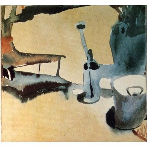 High quality Oil painting Canvas Reproductions Flower stand with watering can and bucket by Paul Klee Painting hand painted