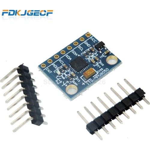 1Set IIC I2C GY-521 MPU-6050 MPU6050 3 Axis Analog Gyroscope Sensors + 3 Axis Accelerometer Module For Arduino With Pins 3-5V DC