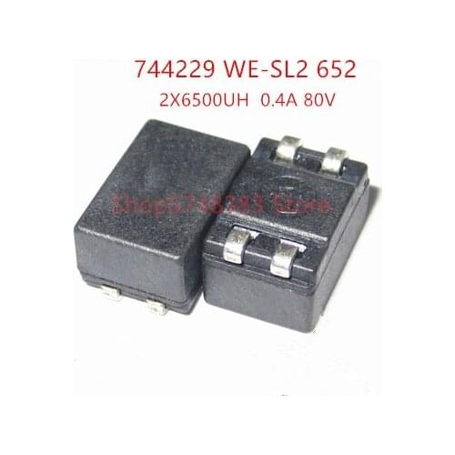 10PCS/LOT 744229 WE-SL2 WE652 652 6500UH 6.5MH 0.4A 80V 9X6X5MM Common mode inductor