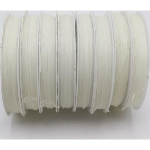 5Rolls X10Meter Frosted White Crystal String Stretch Elastic Beading Cord 0.8mm