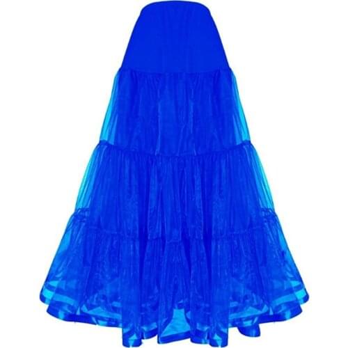 50s Swing 2-3 Layer Tulle Mesh Skirts Petticoat Ribbon Trim Jupon Crinoline Mariage Wedding Bridal Underskirt Skirt Slip