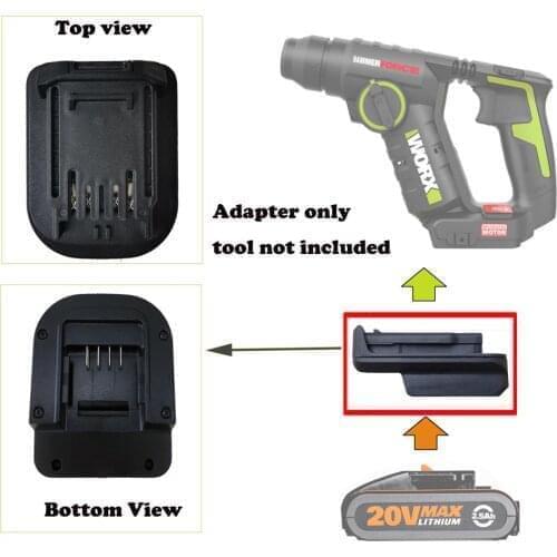Adapter for WORX 20V 4pin battery convert to 5pin battery +Charger share converter