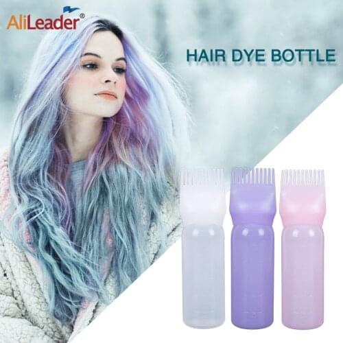 Alileader Hot Sale Hair Dye Bottle Empty Hair Dye Refillable Bottle Plastic Applicator Hair Oil Dispensing Bottles With Brush
