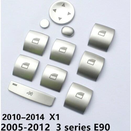 Car Styling Door Window Glass Buttons Decoration Cover Stickers For BMW 3Series E60 X1 E84 Interior Accessories