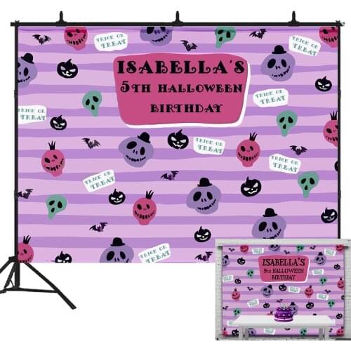 BEIPOTO Custom Halloween backdrop photography baby birthday party banner cake table decor supplies photo background props B-242