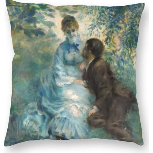 Auguste Renoir Lovers Pillowcase Decoration Art Artist Paintings Cushions Throw Pillow for Living Room Double-sided Printing