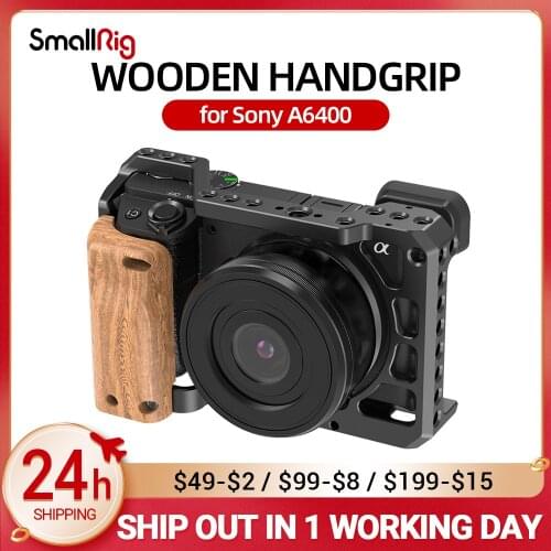 SmallRig A6400 Wooden Handgrip for Sony A6400 Camera Cage APS2318