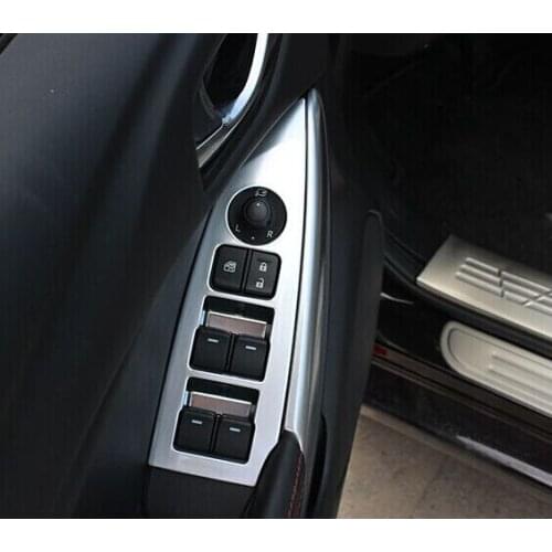 For Mazda 6 M6 Atenza 2014-2016 ABS Pearl Chrome Interior Door Window Armrest Cover Buttons Switch Panel Trim Molding Garnish