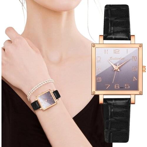 HONHX Ladies Watch With Leather Strap