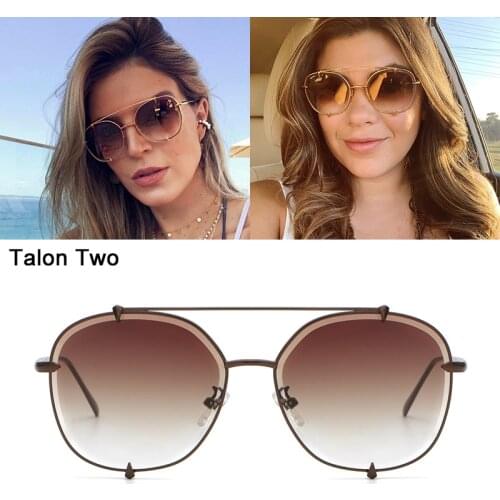 JackJad 2021 Fashion Cool Talon Two Style Spike Rivets Sunglasses For Women Men Vintage Gradient Brand Design Sun Glasses 1858