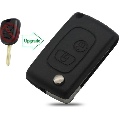 Bilchave 2 Buttons Modified Folding Flip Remote Car Key Shell For Citroen C1 C2 C3 Saxo Xsara Picasso Berlingo With SX9 Blade