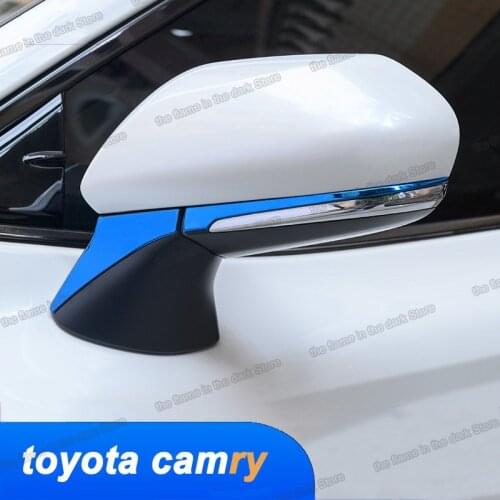 Lsrtw2017 Car Rearview Mirror Styling Cover Mouldings Trim for Toyota Camry 2018 2019 2020 2021 70 V70 Xv70 Trd Accessories Auto