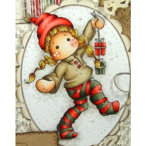 Magnolia girl Transparent Silicone Stamp And metal die/Seal for DIY scrapbooking/photo album Decorative clear stamp sheets