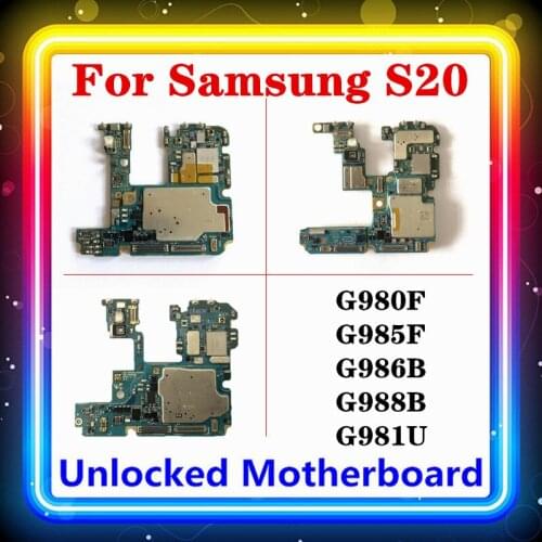 For Samsung Galaxy S20 G980F G985F G986B G988B G981U Motherboard Single / Dual SIM Android OS Original Replaced Clean Main Board