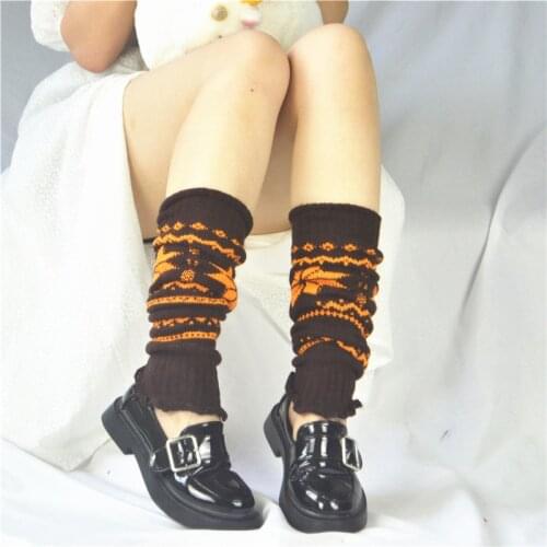 Fashion Cool Women Christmas Leg Warmer Lady Ruffles Snow Street Hipster Knit Sock 2021 Winter Knee-length Warm Sweet JK Socks