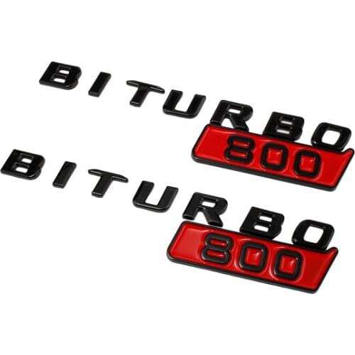 4pcs Biturbo 800 Side Fender Sticker for Brabus Mercedes Benz AMG BITURBO W212 W205 W221 W177 W246 W463 G65 G63 Brabus Sticker