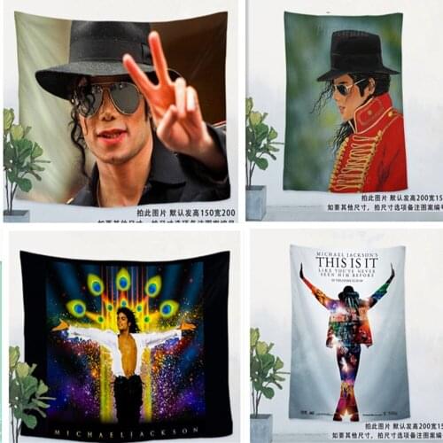 Michael Jackson Rock Music Poster Wall Sticker Hanging Painting Art Waterproof Cloth Polyester Fabric Flag Banner Bar Cafe Decor