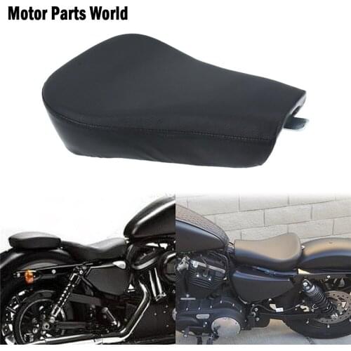 Motorcycle Front Driver Leather Pillow Solo Seat Cushion Black For Harley Sportster Forty Eight XL1200 XL883 XL883 72 48 2010-15