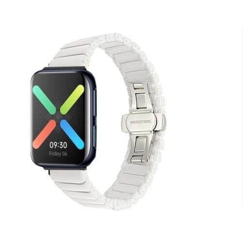High quality Strap for OPPO Watch Ceramic band 41mm strap butterfly bukle For OPPO bracelet 46mm Accessories