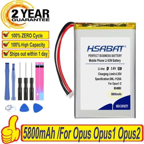 Top Brand 100% New 5800mAh Battery for Charm Opus Opus1 Opus2 Player 1 2 Batteries + free tools