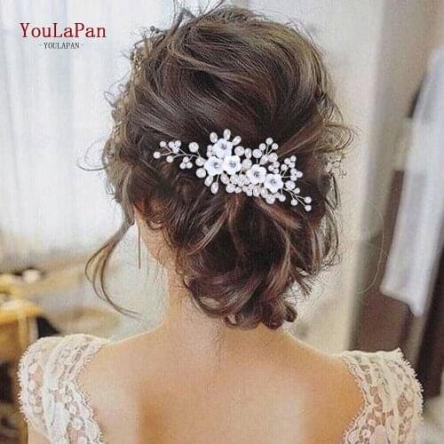TOPQUEEN HP162 Wedding Hair Accessories Hair Comb Set Pearls Bride Hair Jewelry High Quality Wedding Hair Clips Hair Piece