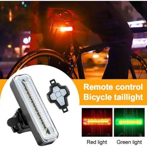 Waterproof USB Bike Taillight Remote Control Turn Signal Cycling Lamp 5 Modes MTB Night Safety Warning Bicycle Light
