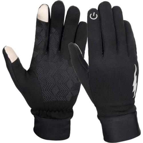Winter ski gloves touch screen silicone non-slip plus velvet thick autumn and winter outdoor sports riding gloves