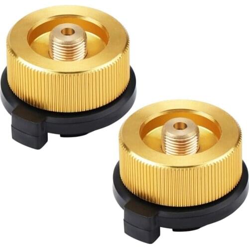 2Pcs Gas Adapter Safe Durable Gas Stove Adapter Stove Connection Outdoor Camping Gas Bottle Adaptor For Butane Canister