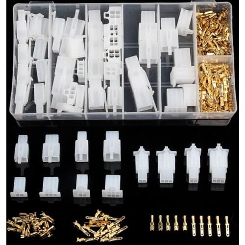 200Pcs 2.8mm 2/3/4/6 Pin Connector Automotive Electrical Wire Connector Male Female Cable Terminal Plug Kit For Cars Boat