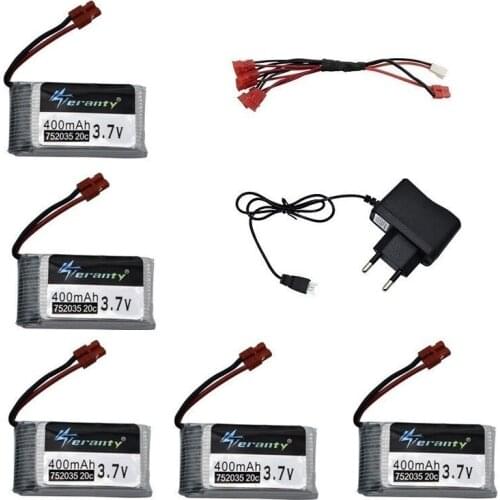 3.7V 400mah Lipo Battery Charger Sets For SYMA X15 X5A-1 X15C X15W RC Drone Helicopter Spare Parts 3.7v Rechargeable battery
