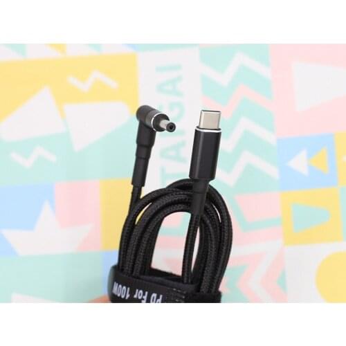 4.0x1.35mm) USB Type C PD Laptop Charging Cable Cord Dc Power Adapter Converter DC 4.0*1.35mm Male 90 Degrees Right Angled