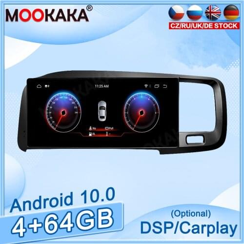4+64GB Android10 For Volvo S60-v60 2011-2020 Car GPS Navigation Auto Radio Stereo Video Multimedia Player Carplay HeadUnit Tesla